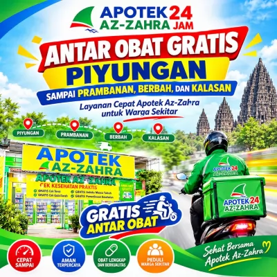 Antar Obat Gratis Piyungan Prambanan Berbah Kalasan | Apotek Az-Zahra